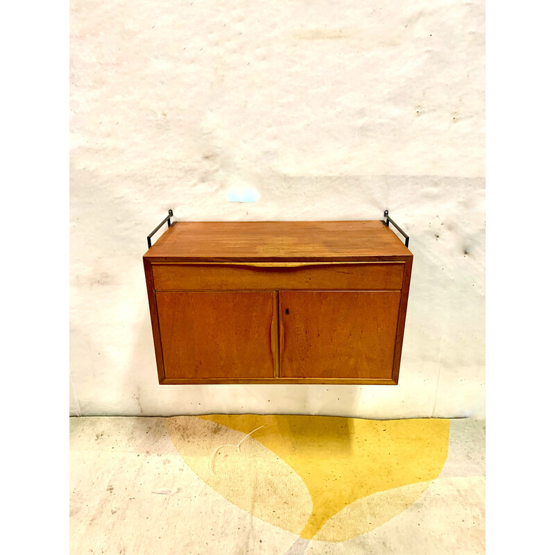 Vintage teak floating chest of drawers, Germany 1960s