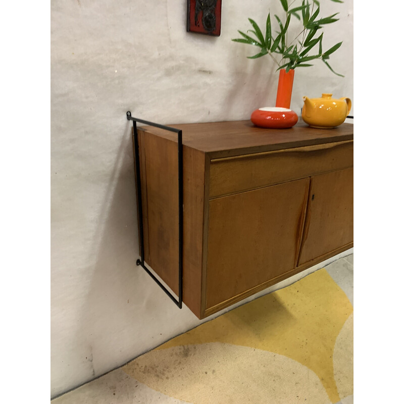 Commode flottante vintage en teck, Allemagne 1960