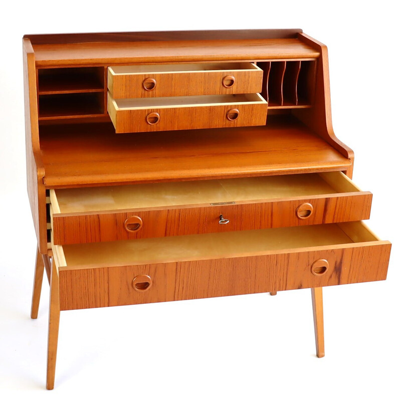 Scrivania scandinava in teak, 1960