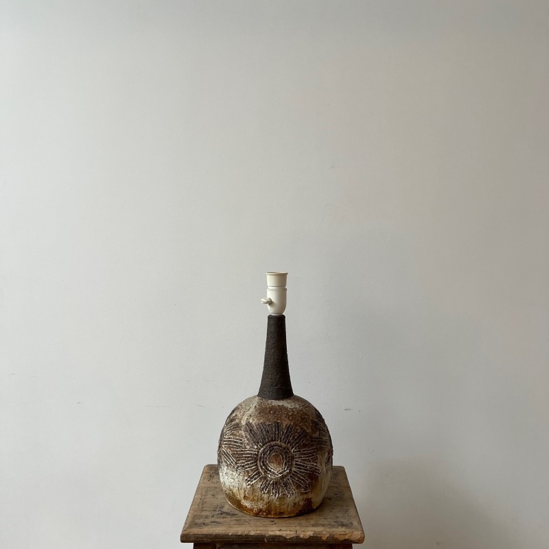 Lámpara de mesa de cerámica vintage, Dinamarca años 60
