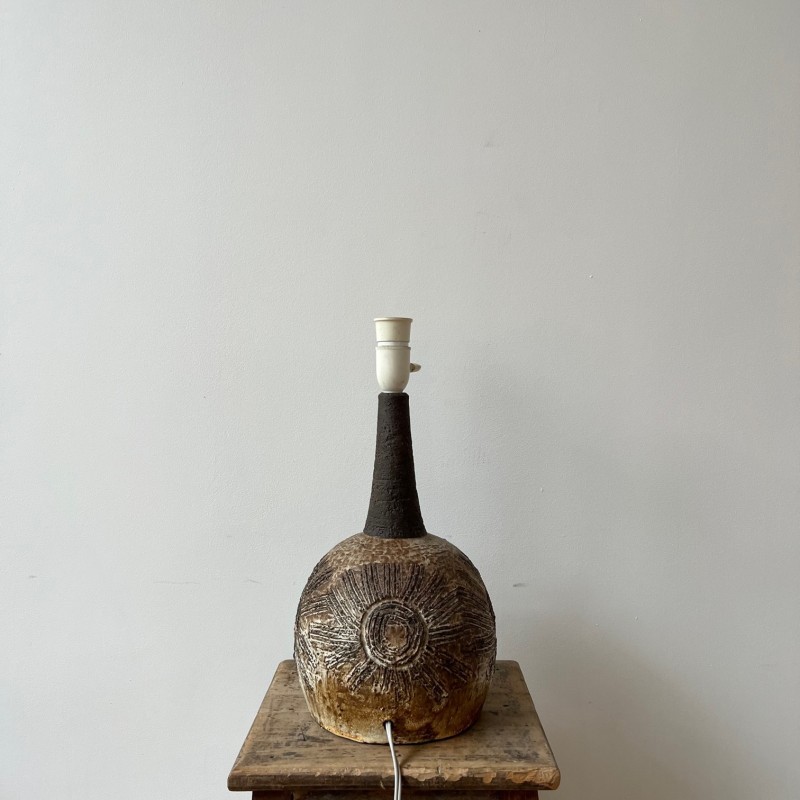 Vintage keramische tafellamp, Denemarken 1960