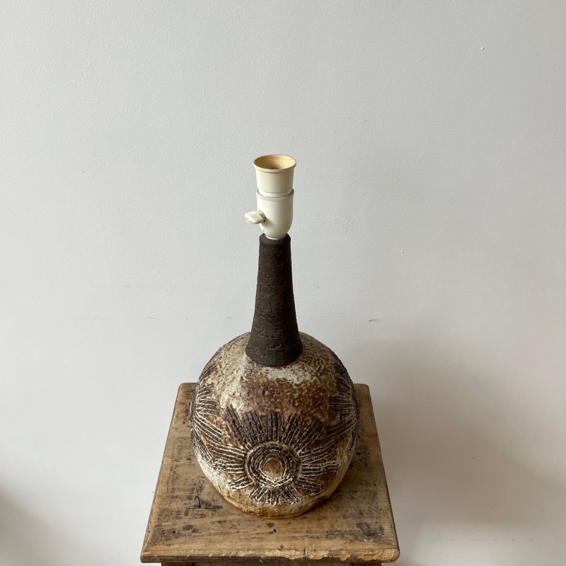 Lámpara de mesa de cerámica vintage, Dinamarca años 60