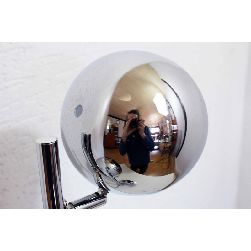 Vintage metal Eye ball lamp, 1970-1980s