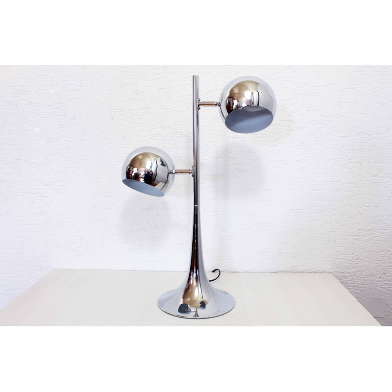 Vintage metalen Oogbol tafellamp, 1970-1980