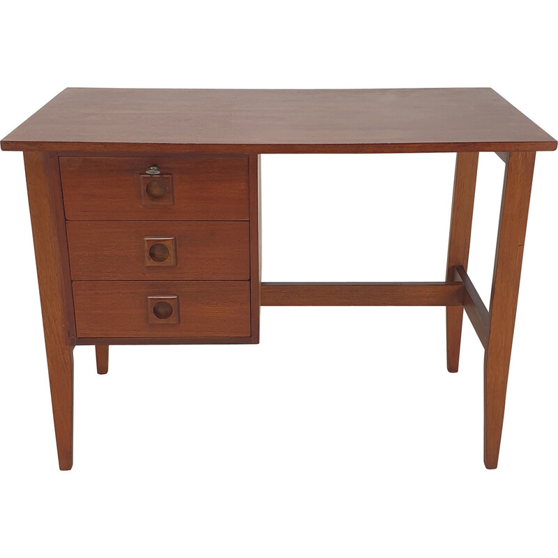 Vintage danish teak desk, Denmark 1970s