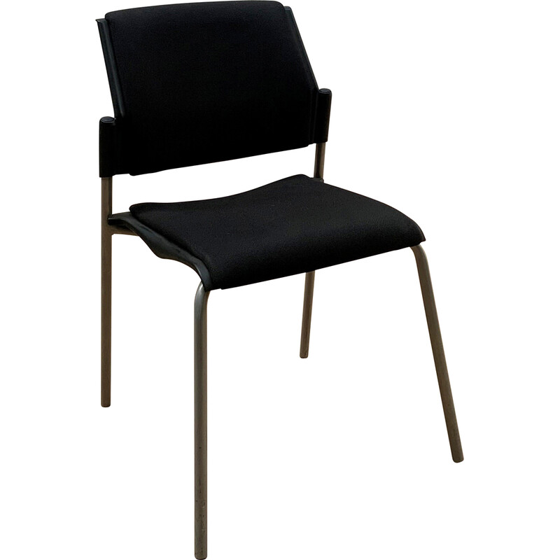 Eurosit vintage visitor chair in stained metal and fabric