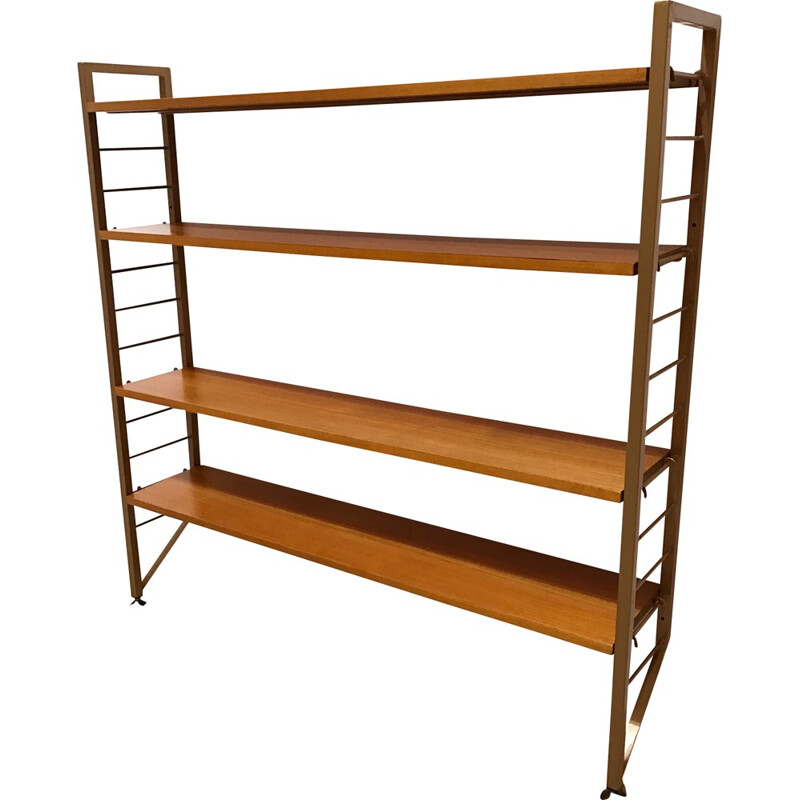 Ladderax small narrow shelving unit by Staples - 1960s