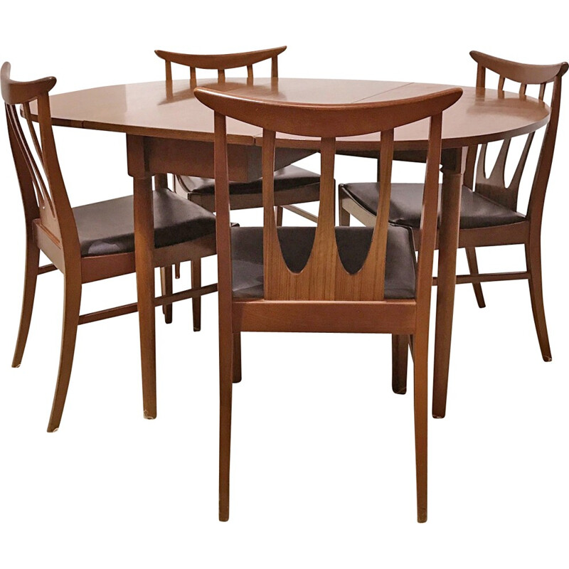 G plan ensemble à repas avec table et 4 chaises Brasilia - 1960