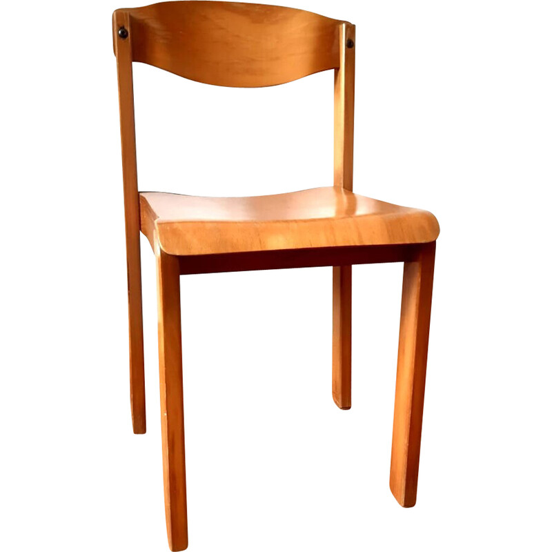 Vintage beechwood chair, 1960s