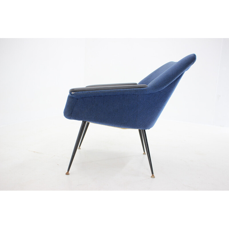 Vintage blue armchair, Italy 1960s