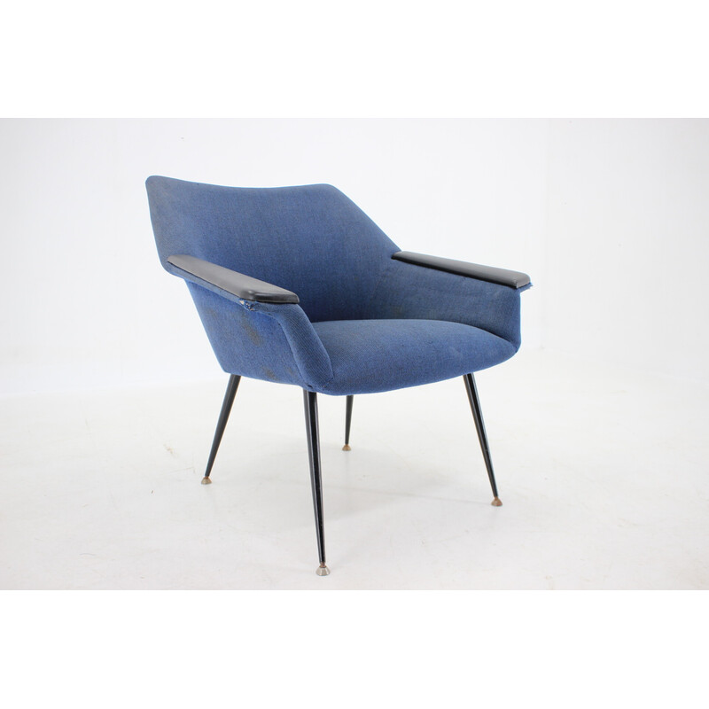 Vintage blue armchair, Italy 1960s