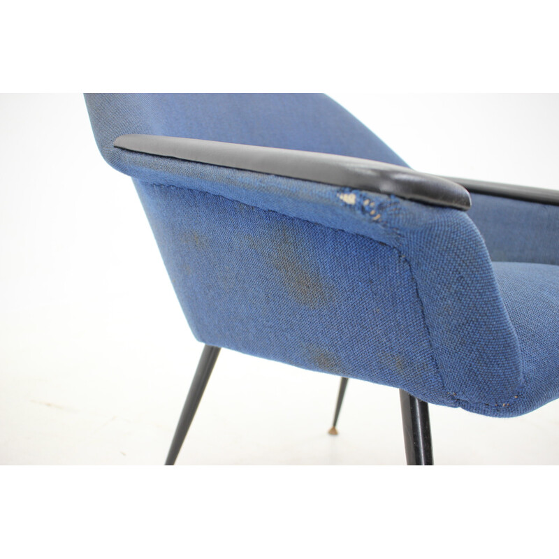 Vintage blue armchair, Italy 1960s