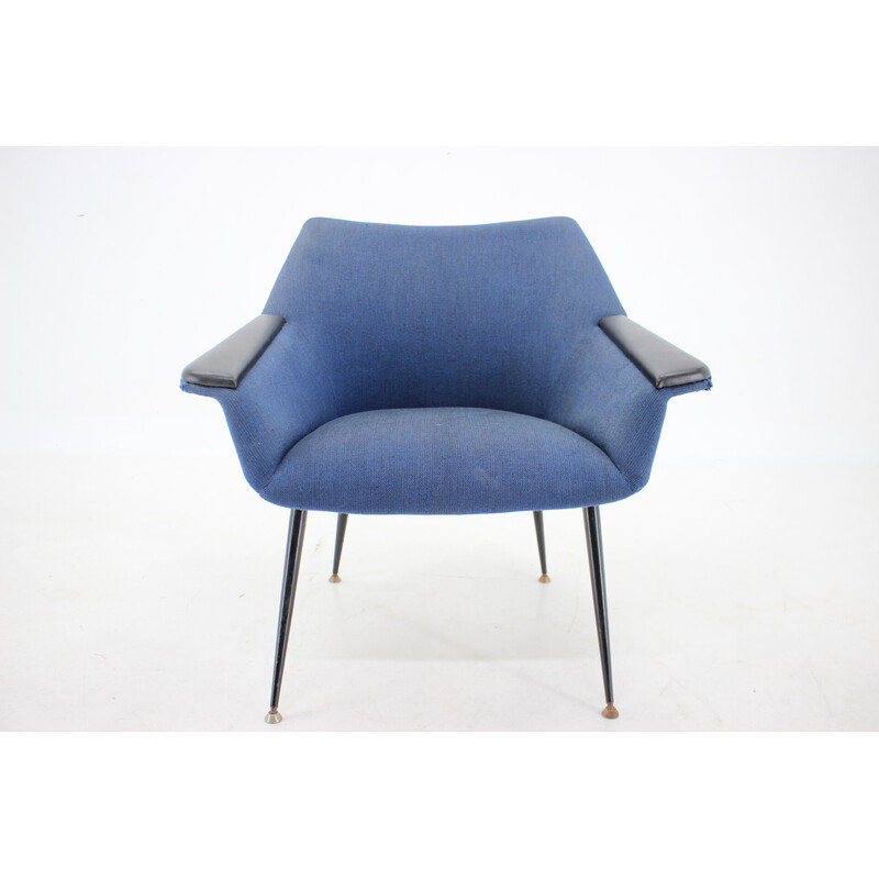 Blauer Vintage-Sessel, Italien 1960er Jahre