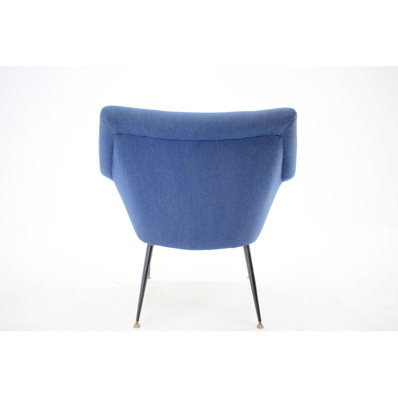Blauer Vintage-Sessel, Italien 1960er Jahre
