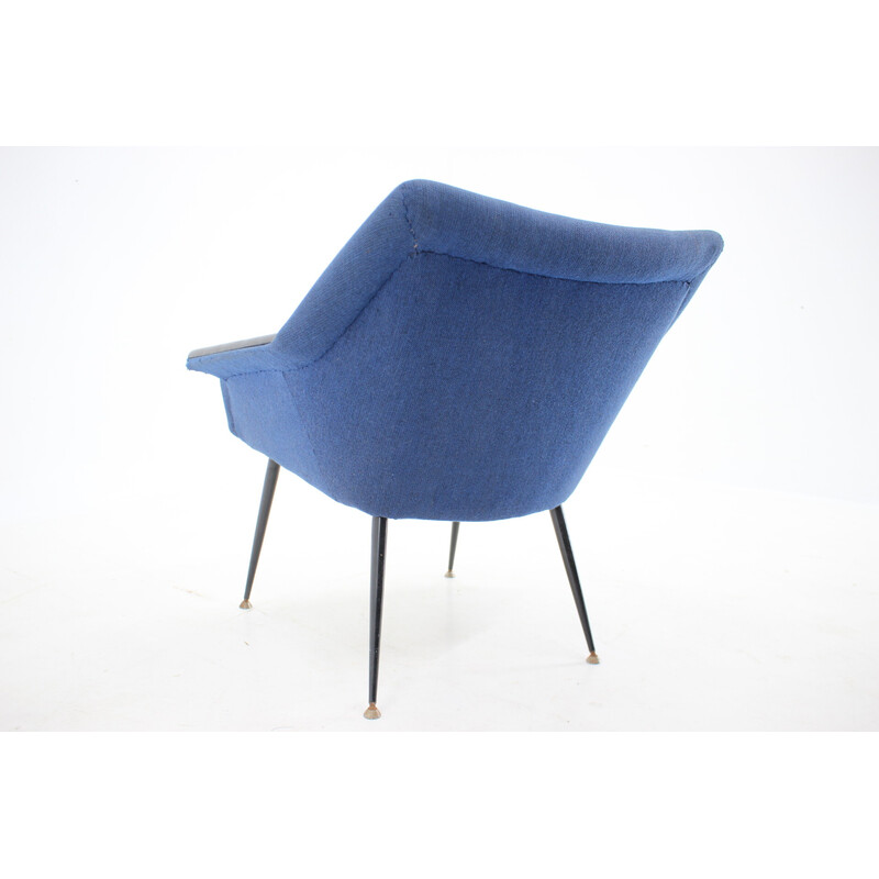 Vintage blauwe fauteuil, Italië 1960