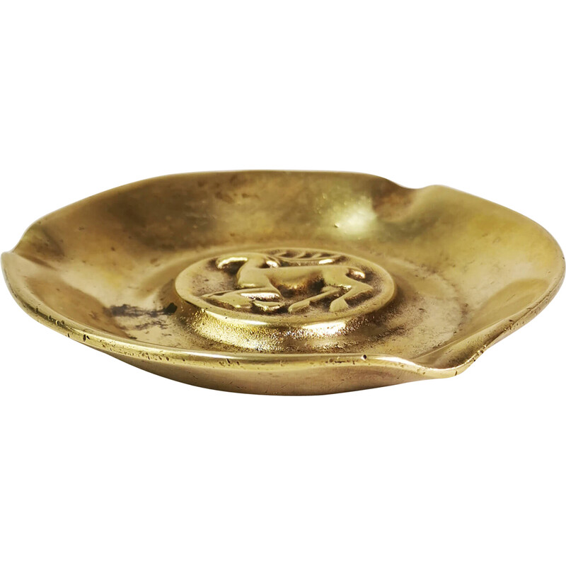 Vintage brass ashtray, Denmark 1950s