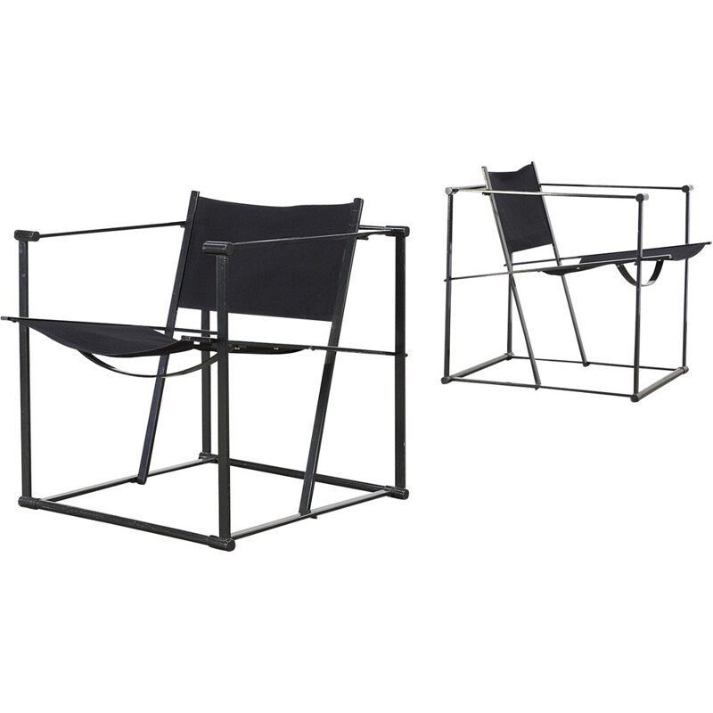 Pair of Radboud van Beekum "FM60" cubic chair - 1980s