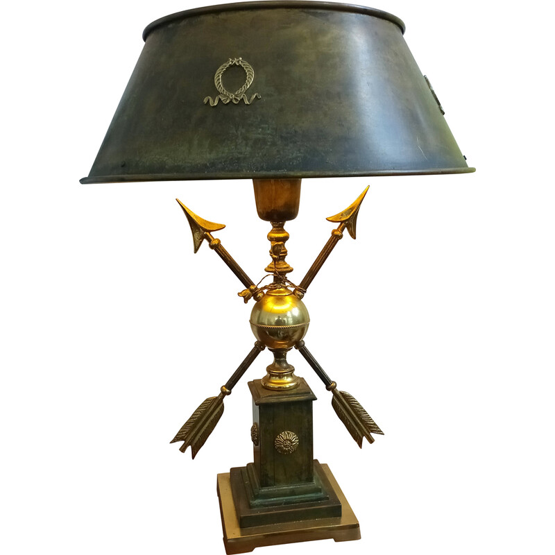 Vintage decorative bouilotte table lamp, 1970s