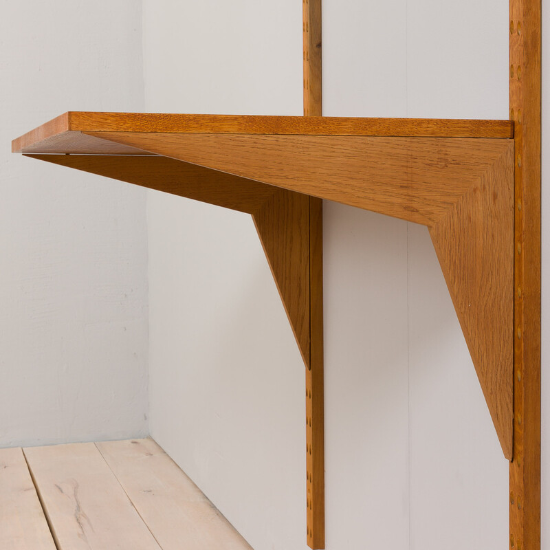 Vintage office oakwood wall unit by Poul Cadovious for Cado, Denmark 1960s