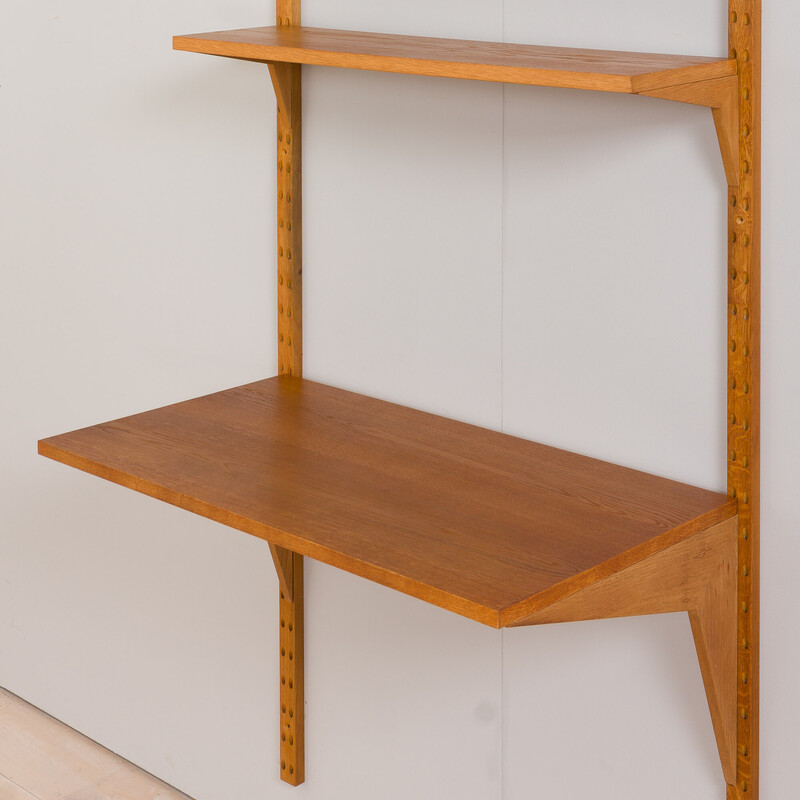 Mueble de pared de madera de roble para oficina de Poul Cadovious para Cado, Dinamarca, años 60