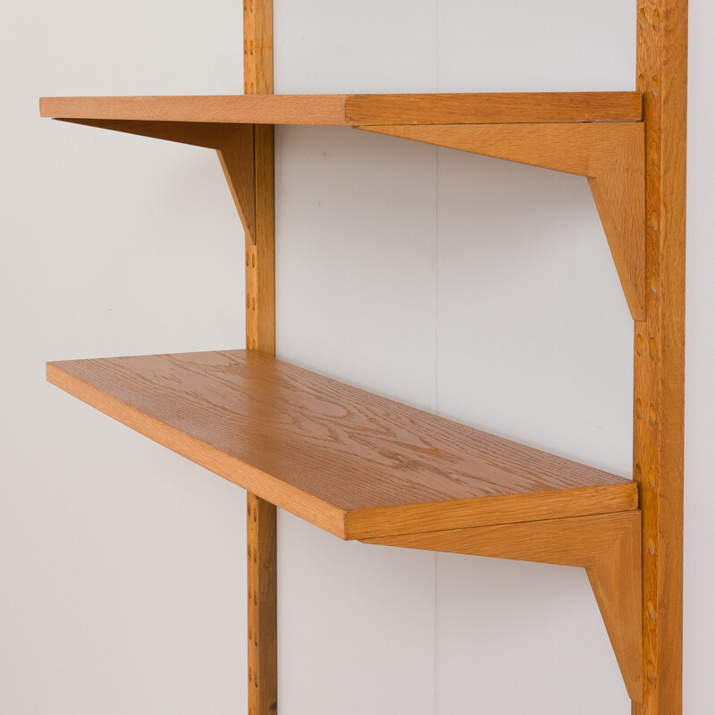 Vintage office oakwood wall unit by Poul Cadovious for Cado, Denmark 1960s