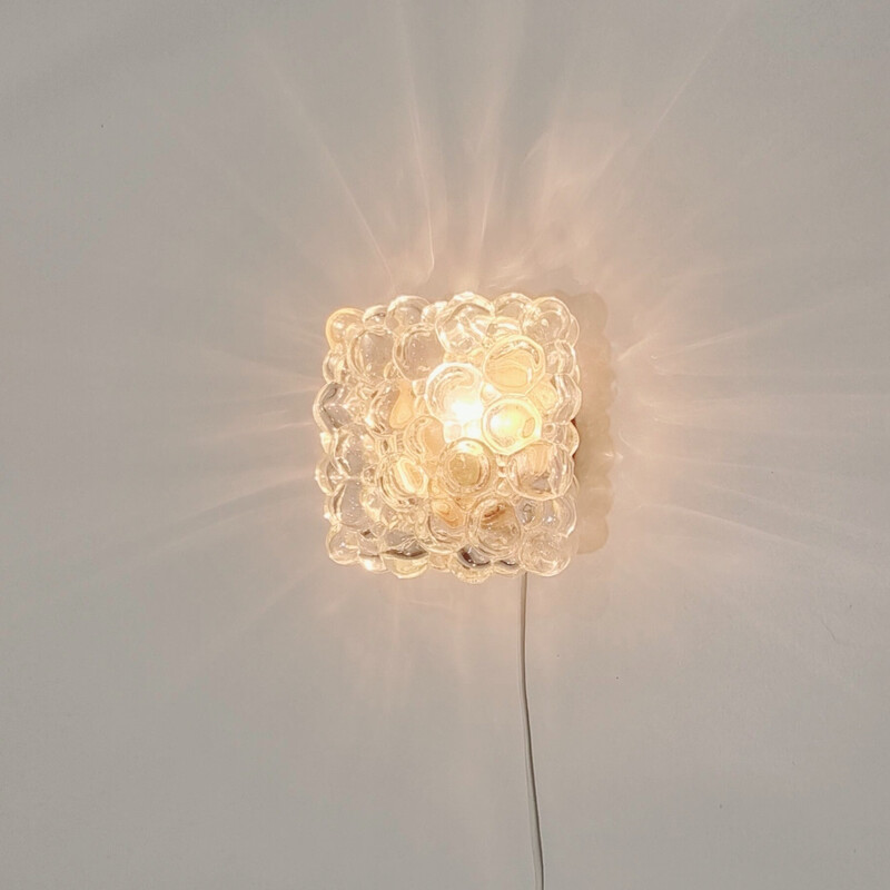 Mid-century bubble glass wall lamp by Helena Tynell for Limburg, Germany 1970s