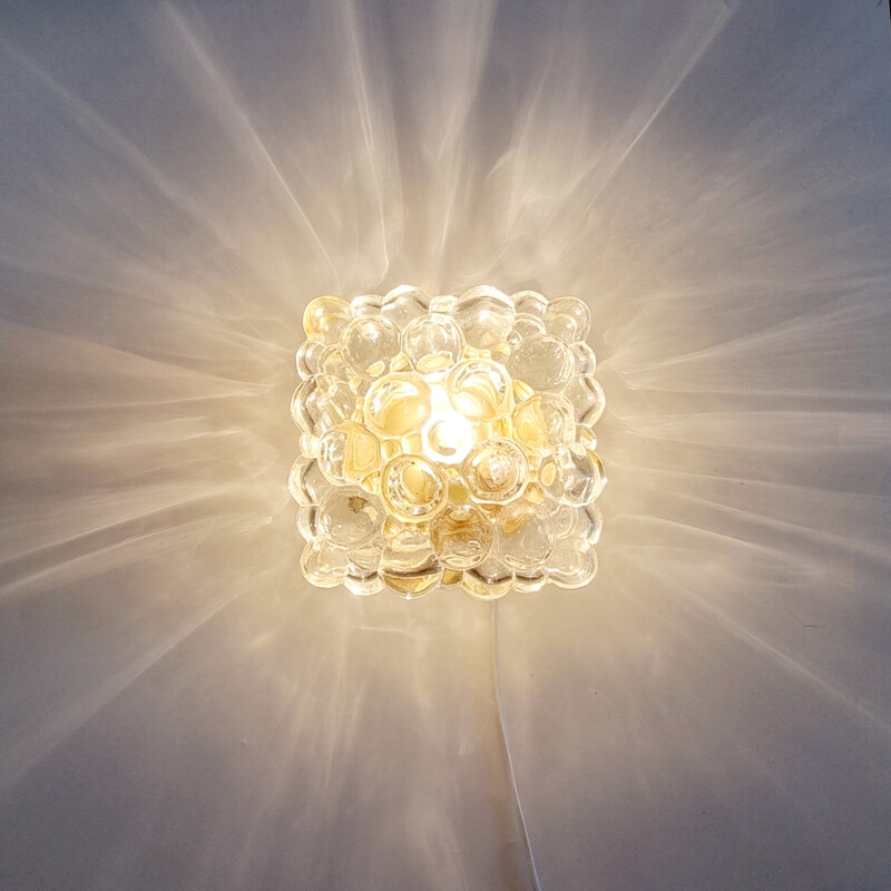 Mid-century bubbelglas wandlamp van Helena Tynell voor Limburg, Duitsland 1970