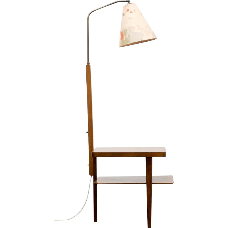 Set of a floor lamp with a side table - 1950s
