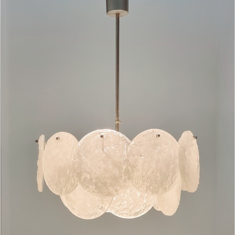 Mid-century textured acrylic chandelier, Germany 1970s