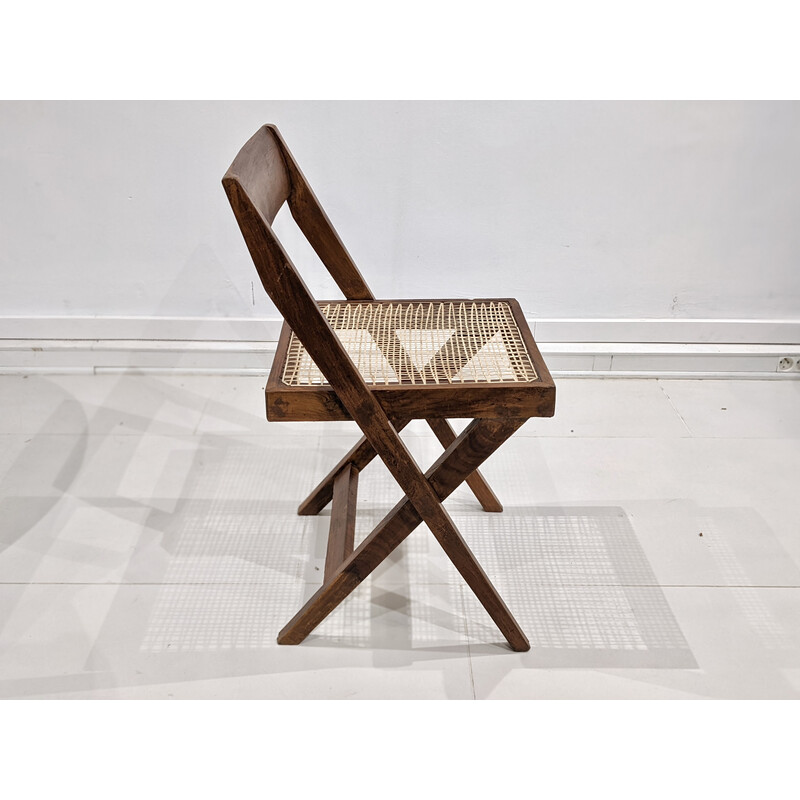 Chaise vintage modèle "Library" par Pierre Jeanneret, 1960