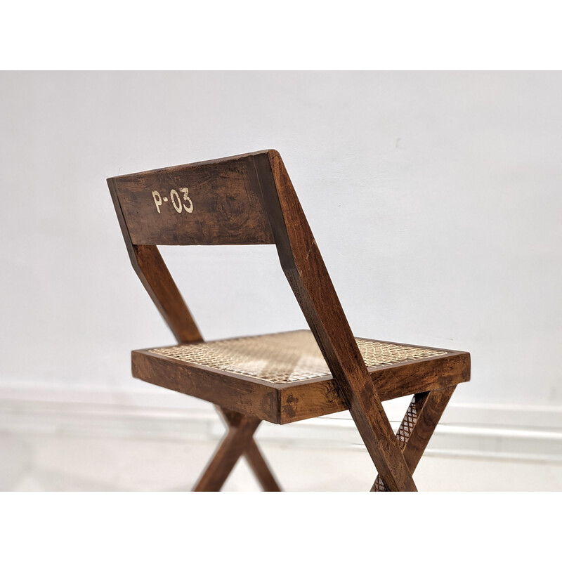 Vintage chair model "Library" by Pierre Jeanneret, 1960