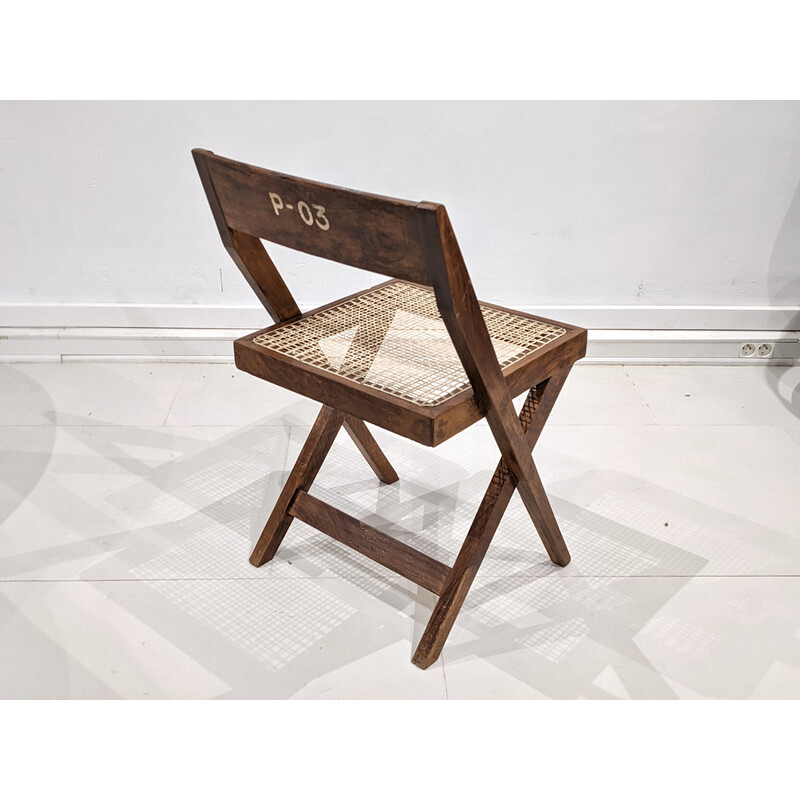 Modelo de cadeira Vintage "Biblioteca" de Pierre Jeanneret, 1960