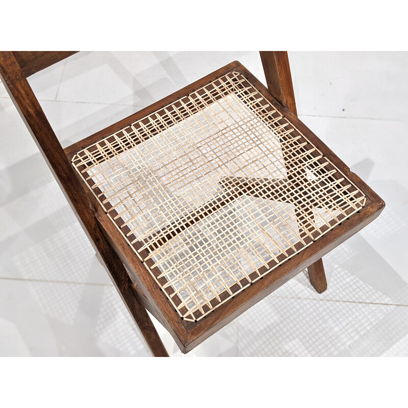 Vintage-Stuhl Modell "Library" von Pierre Jeanneret, 1960