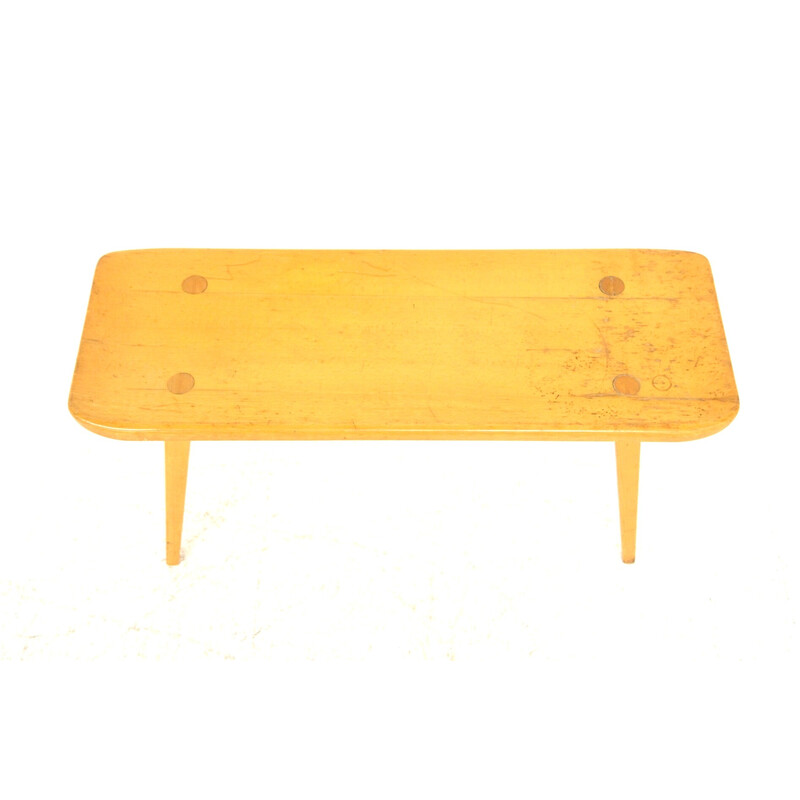 Vintage bench "Visingsö" in pine and beech by Carl Malmsten for Karl Anderssons & Söne, Sweden 1970s