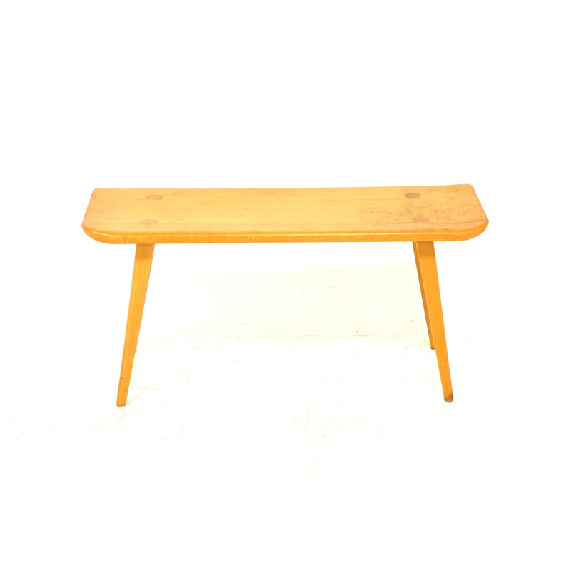 Vintage bench "Visingsö" in pine and beech by Carl Malmsten for Karl Anderssons & Söne, Sweden 1970s