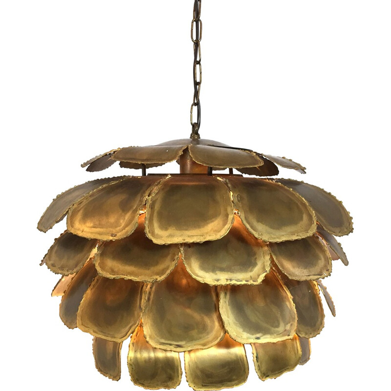 Hanging light in brass, Svend Aage HOLM SORENSEN for Sørensen & Co  - 1960s