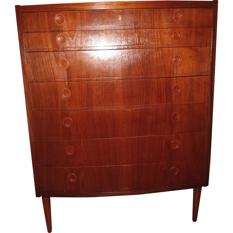 Chest of drawers 7 drawers in teak - 1960s