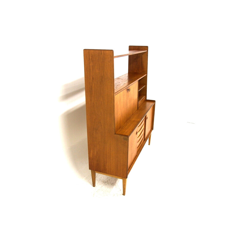 Vintage teak and oak secretary for Bräntorps, Sweden 1960s