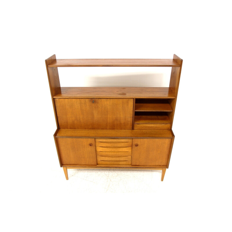 Vintage teak and oak secretary for Bräntorps, Sweden 1960s