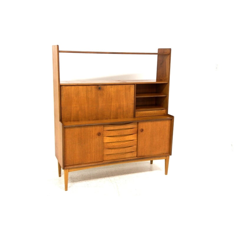 Vintage teak and oak secretary for Bräntorps, Sweden 1960s