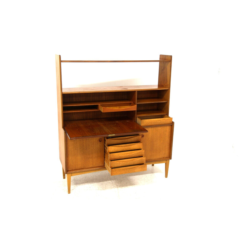 Vintage teak and oak secretary for Bräntorps, Sweden 1960s