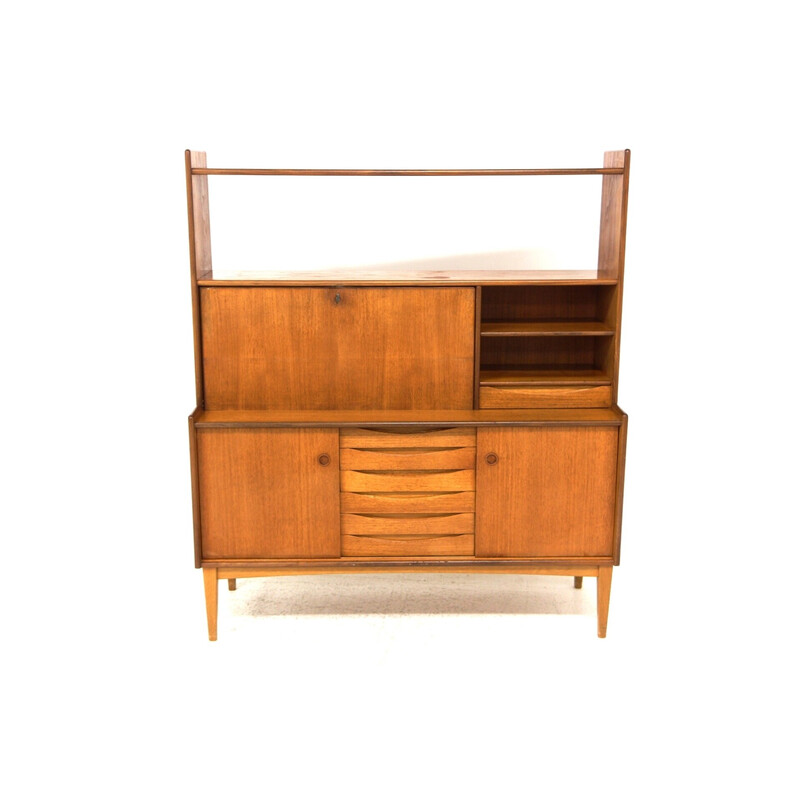 Vintage teak and oak secretary for Bräntorps, Sweden 1960s