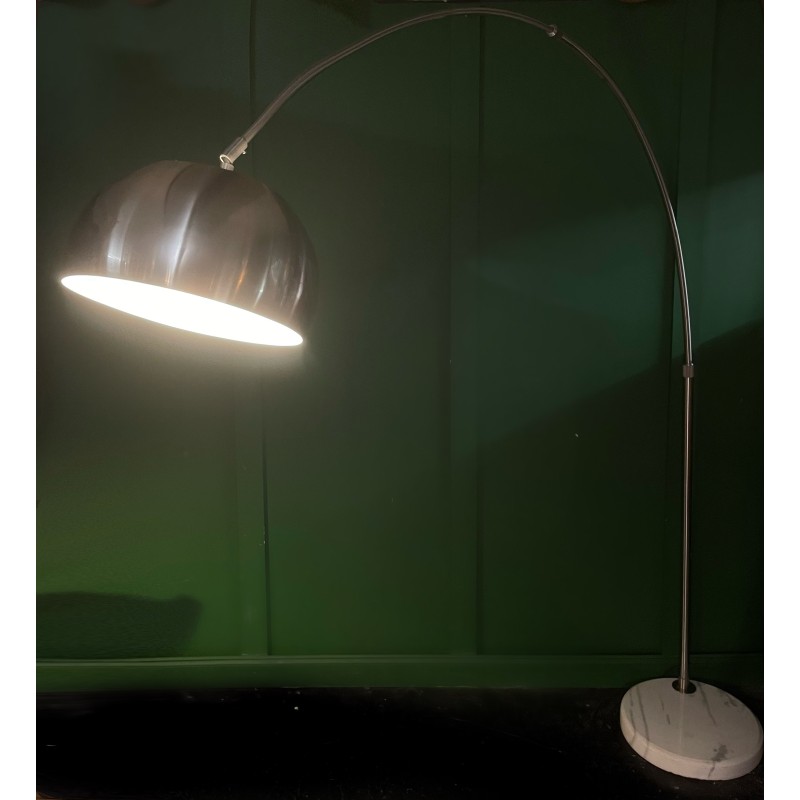 Lámpara vintage Arco Flos en mármol y acero de Achille y Pier Giacomo Castiglioni para Flos, Italia años 70