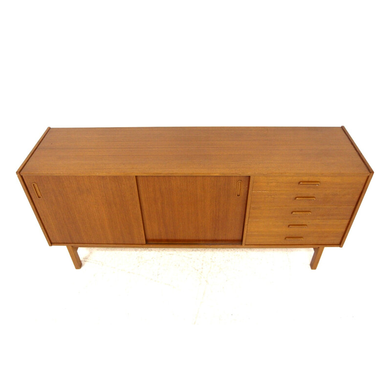 Credenza vintage in teak e faggio, Svezia 1960