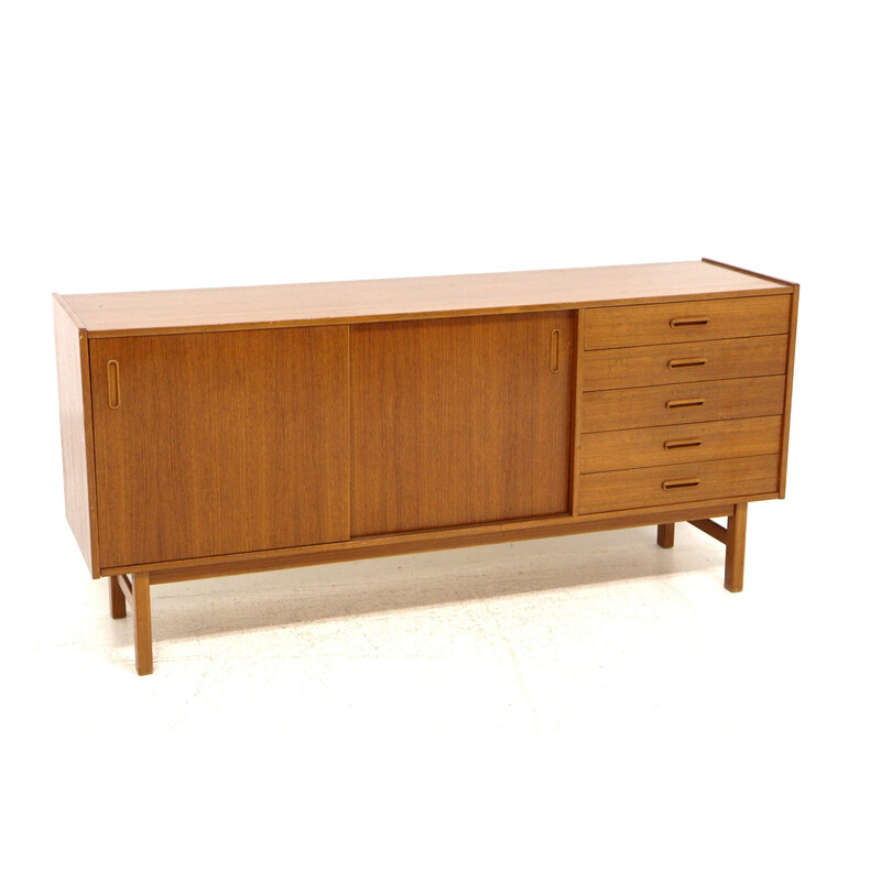 Vintage teak and beech sideboard, Sweden 1960s