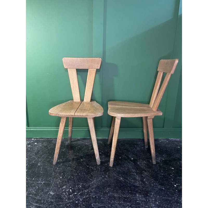 Pair of vintage chairs by Wladyslaw Wincze, Poland 1940s