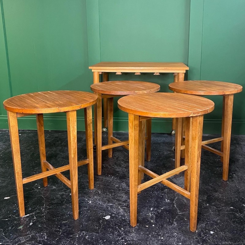 Vintage teak nesting tables by Poul Hundevad for Novy Domov, 1960s
