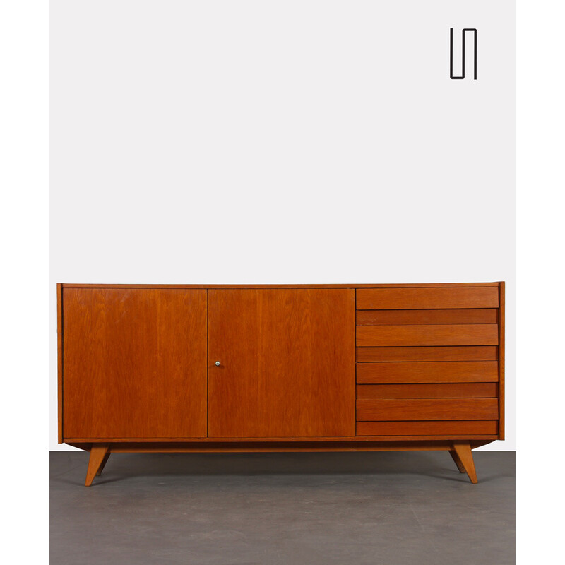 Vintage U-460 wooden sideboard by Jiroutek for Interier Praha, 1960