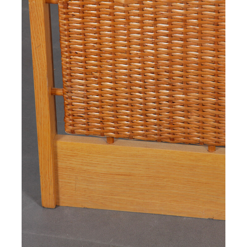 Vintage coat rack in rattan for Uluv, Czech Republic 1960s