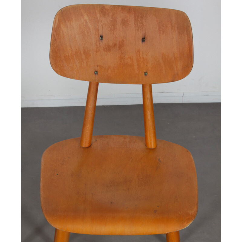 Paar vintage houten stoelen voor Ton, 1960